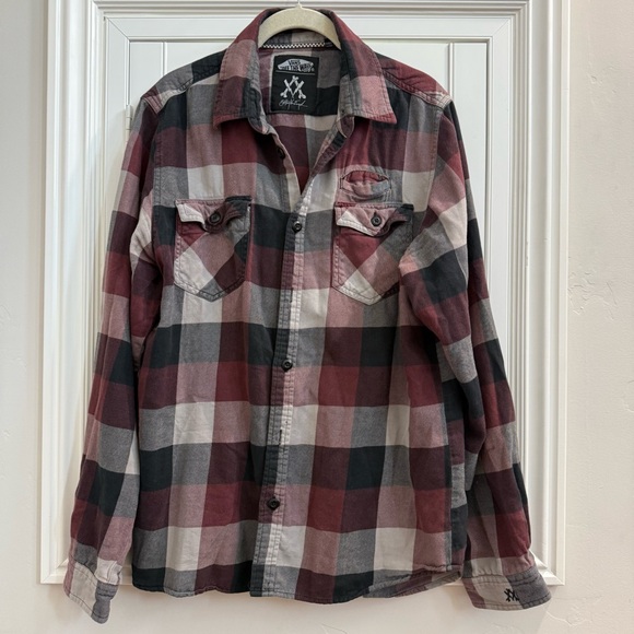 Vans Other - Vans Men’s Plaid Shirt in Red, Black, and Gray - Size Medium